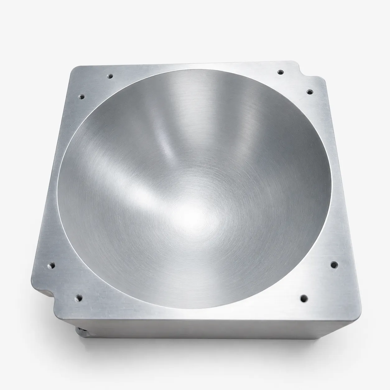 Machined spherical cavity block