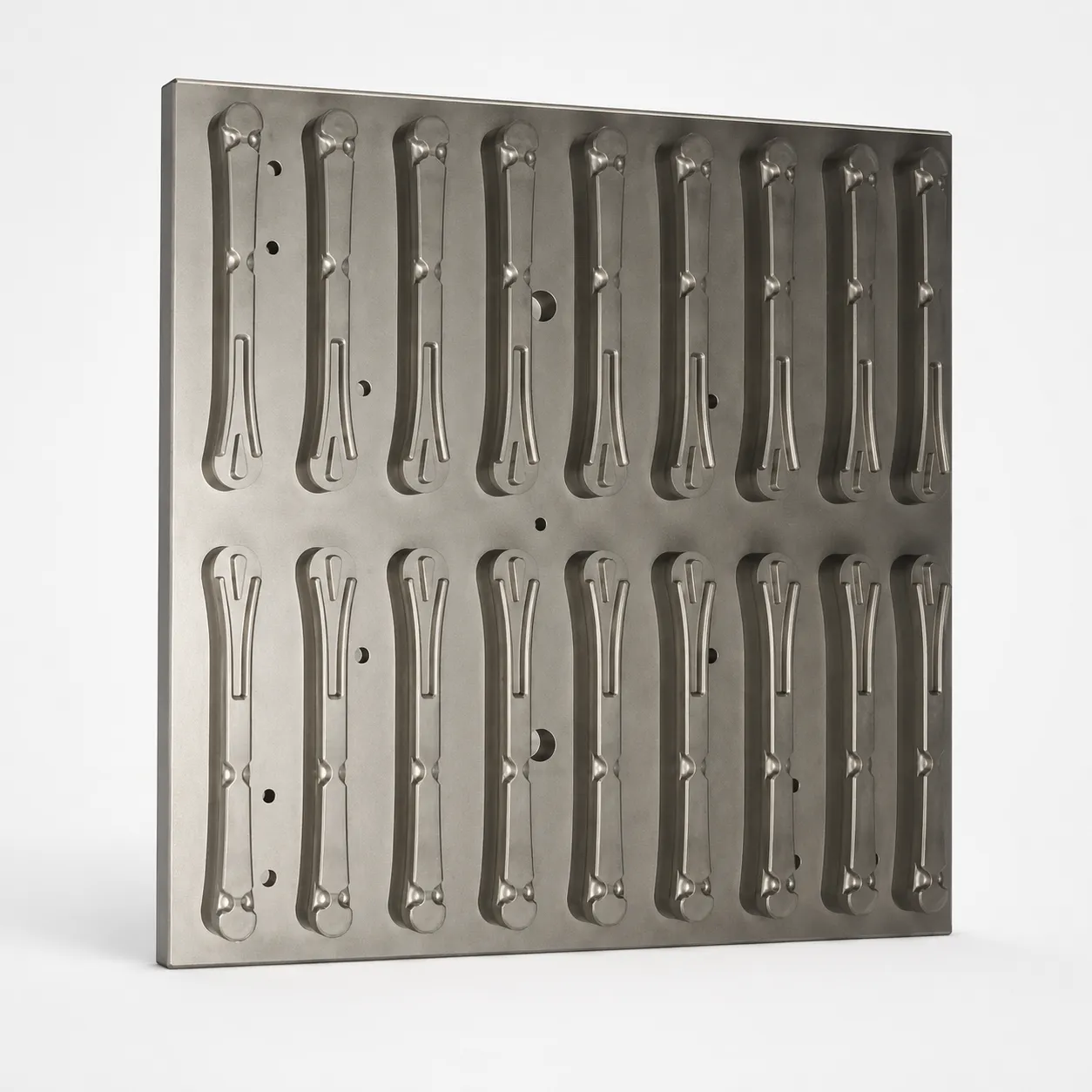 Multi-cavity mould plate