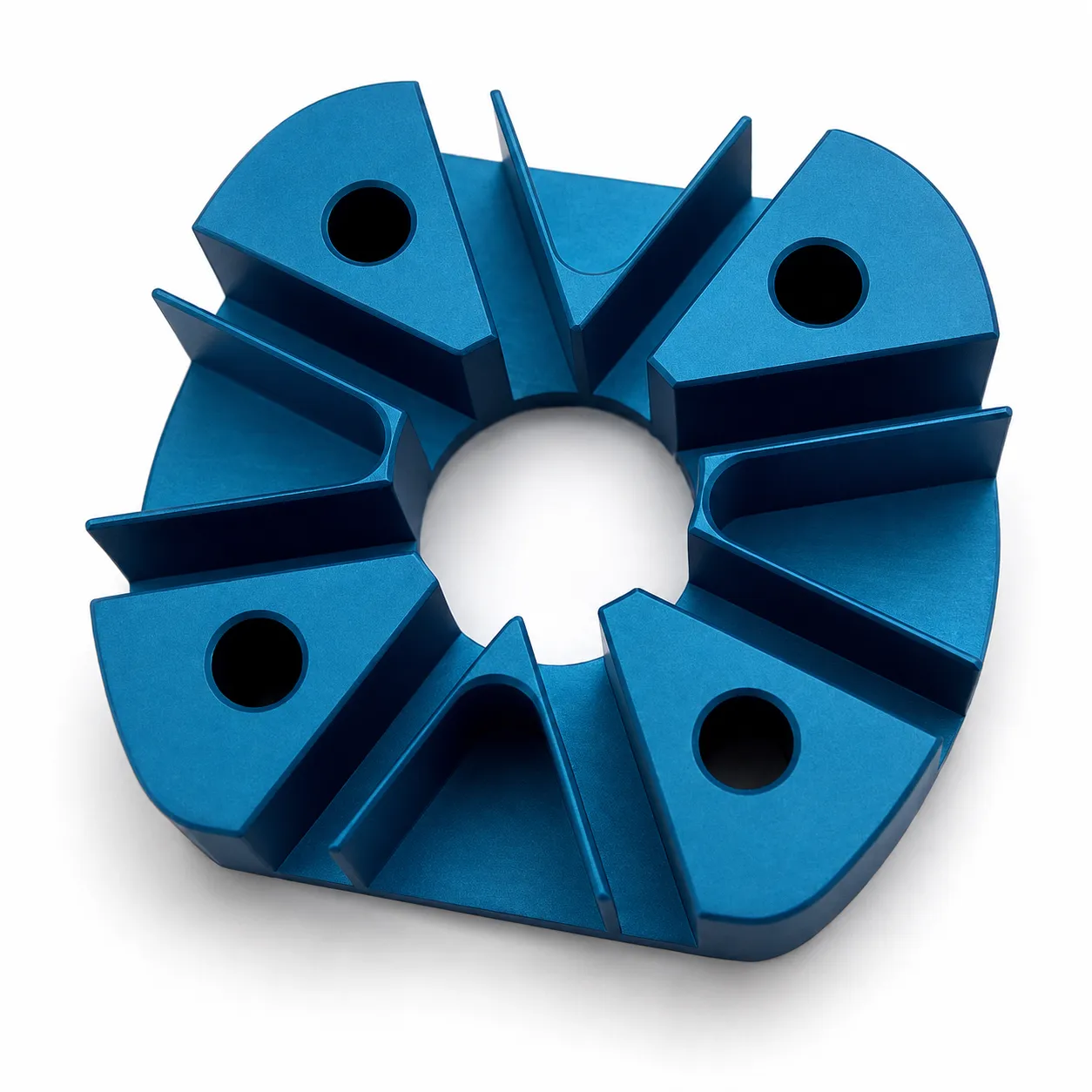 Anodised vaned rotor plate