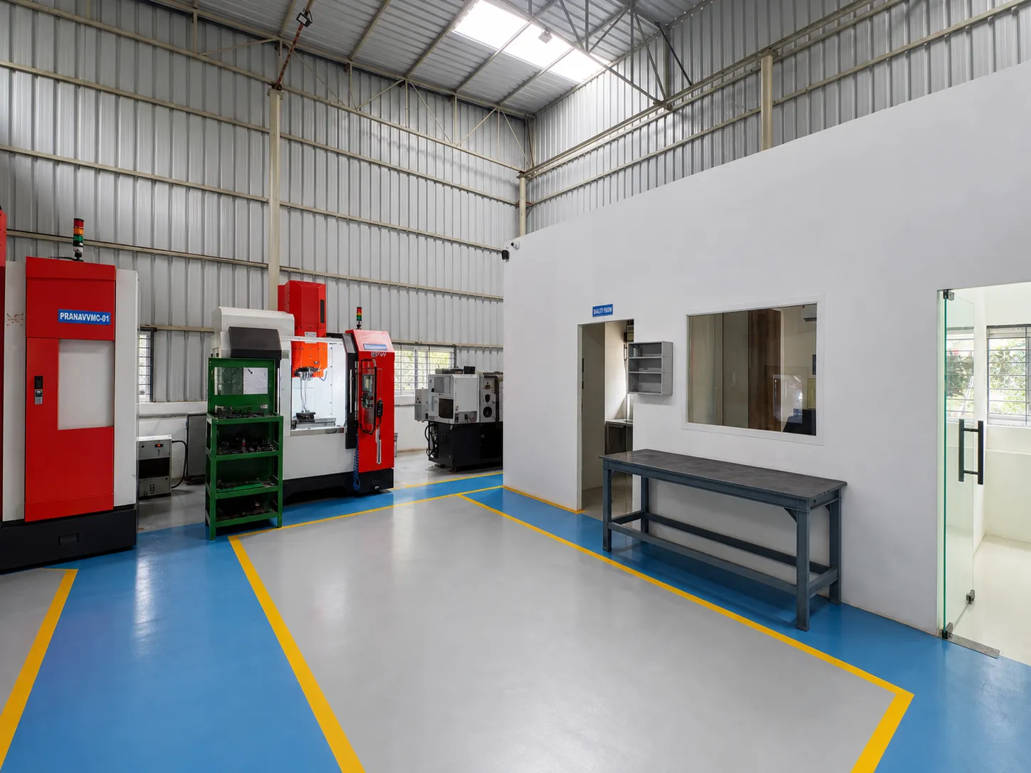 Machining bay at Pranav Dynamics